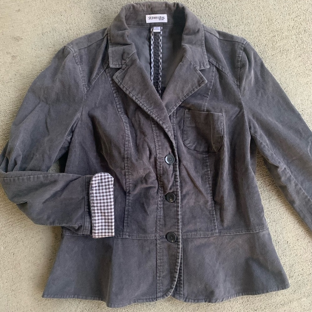 St. John's Bay Gray Corduroy Blazer